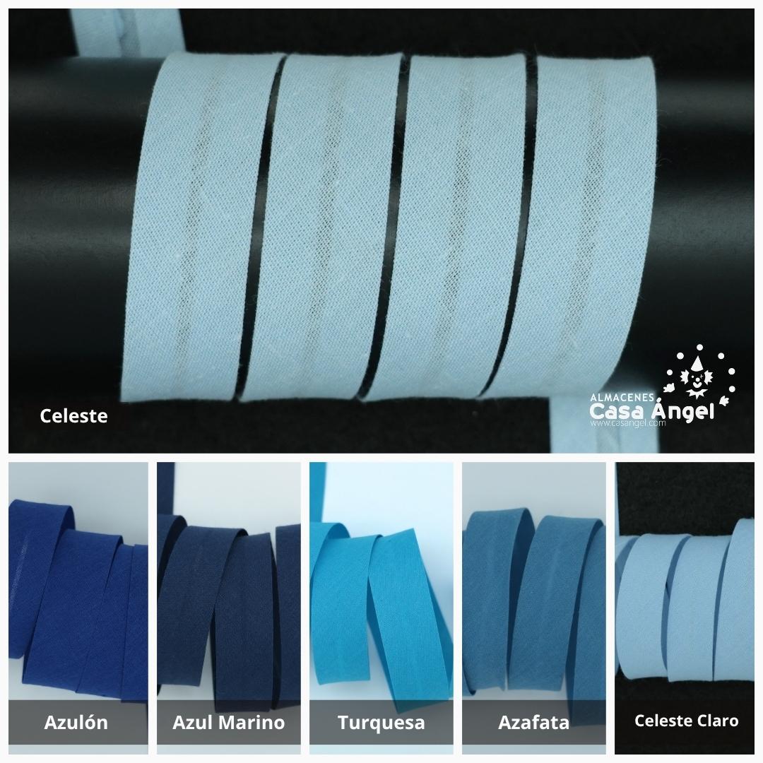 CINTA BIÉS ALGODÓN TONOS AZULES 18mm