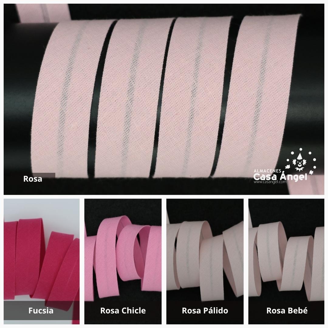 CINTA BIÉS ALGODÓN TONOS ROSA Y MORADO 18mm