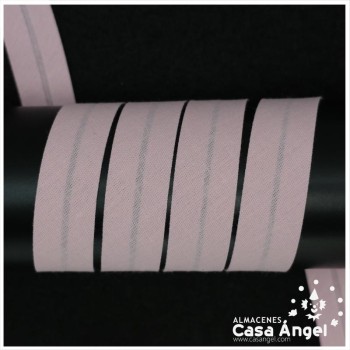 CINTA BIÉS ALGODÓN TONOS ROSA Y MORADO 18mm