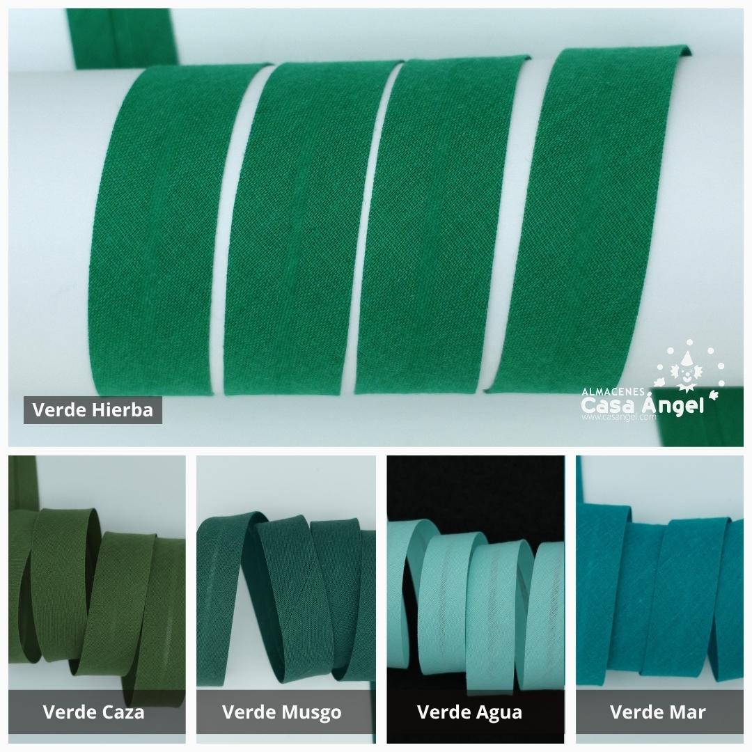 CINTA BIÉS ALGODÓN TONOS VERDES 18mm