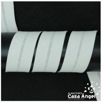 CINTA BIÉS ALGODÓN EN COLORES NEGRO, BLANCO Y BEIGE 30mm