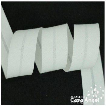 CINTA BIÉS ALGODÓN EN COLORES NEGRO, BLANCO Y BEIGE 30mm