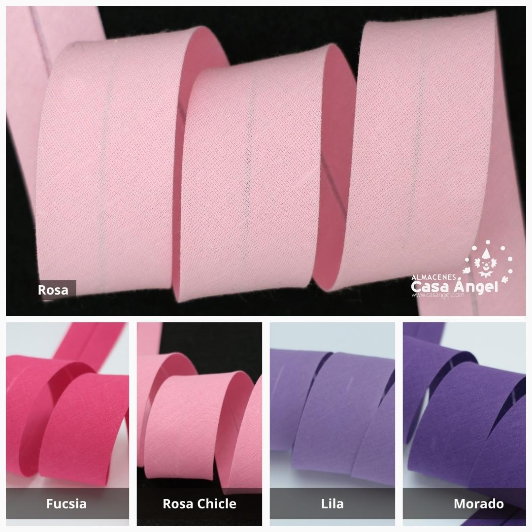 CINTA BIÉS ALGODÓN TONOS ROSAS Y MORADOS 30mm