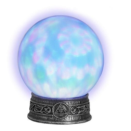 Bola de cristal luz con sonido 19 x 13 cm: Decoración,y disfraces