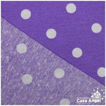 LONETA ESTAMPADA LUNARES BLANCOS FONDO MORADO SERIE NEO 280cm