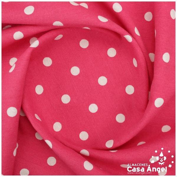 LONETA ESTAMPADA LUNARES BLANCOS FONDO FUCSIA SERIE NEO 280cm