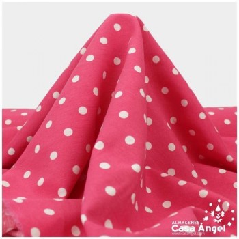 LONETA ESTAMPADA LUNARES BLANCOS FONDO FUCSIA SERIE NEO 280cm