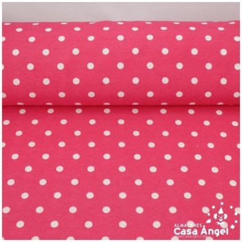 LONETA ESTAMPADA LUNARES BLANCOS FONDO FUCSIA SERIE NEO 280cm