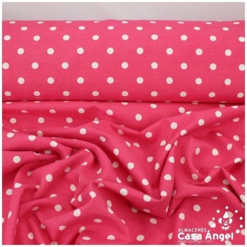 LONETA ESTAMPADA LUNARES BLANCOS FONDO FUCSIA SERIE NEO 280cm