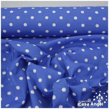LONETA ESTAMPADA LUNARES BLANCOS FONDO AZUL SERIE NEO 280cm