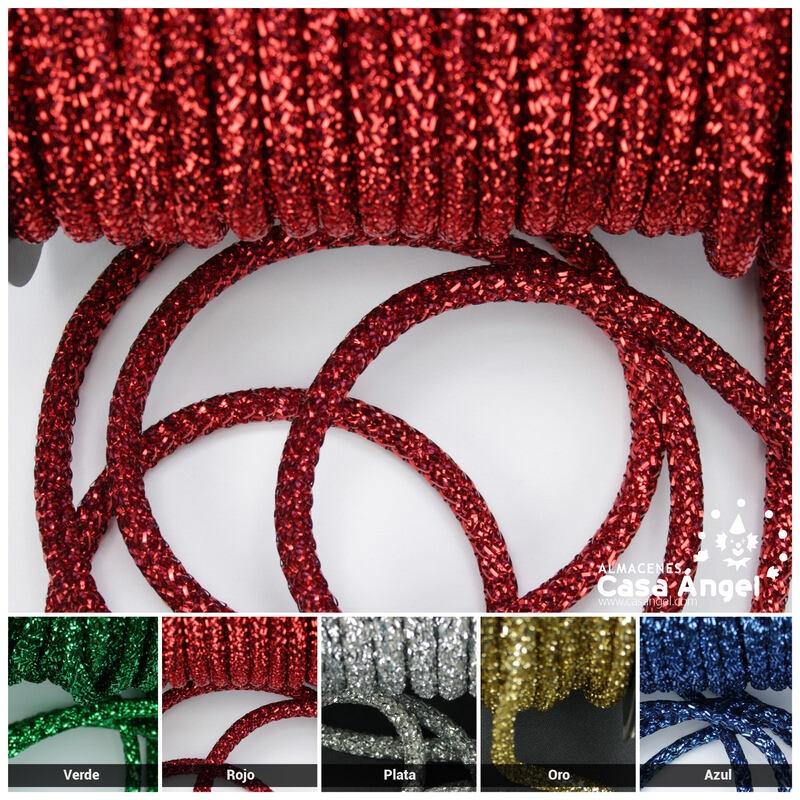 CORDÓN TUBULAR DECORATIVO METALIZADO 7mm