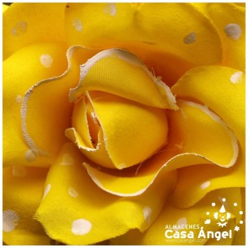 ROSA FLAMENCA DE LUNARES Y TALLO DE ALAMBRE