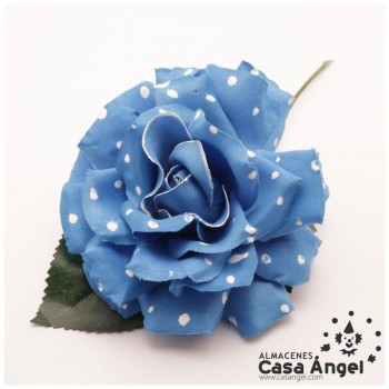 ROSA FLAMENCA DE LUNARES Y TALLO DE ALAMBRE
