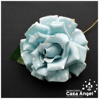 ROSA FLAMENCA DE LUNARES Y TALLO DE ALAMBRE