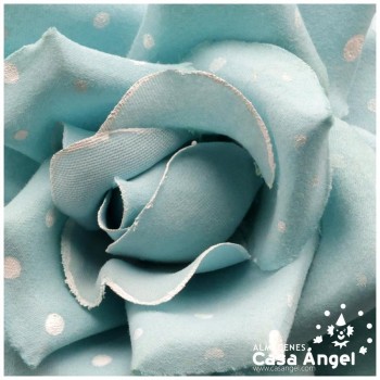 ROSA FLAMENCA DE LUNARES Y TALLO DE ALAMBRE