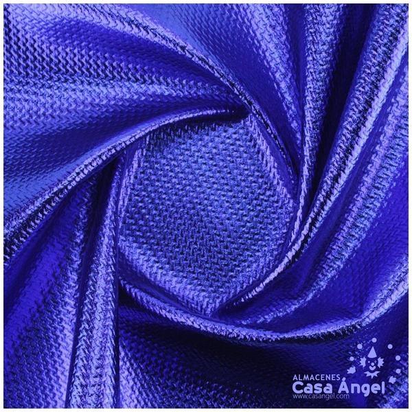 TELA PUNTO FOIL RELIEVE AZUL BRILLANTE
