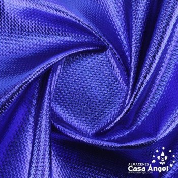 TELA PUNTO FOIL RELIEVE AZUL BRILLANTE