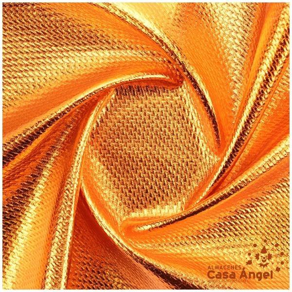 TELA PUNTO FOIL RELIEVE NARANJA BRILLANTE