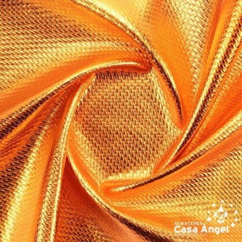 TELA PUNTO FOIL RELIEVE NARANJA BRILLANTE