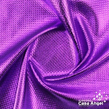TELA PUNTO FOIL RELIEVE MORADO BRILLANTE
