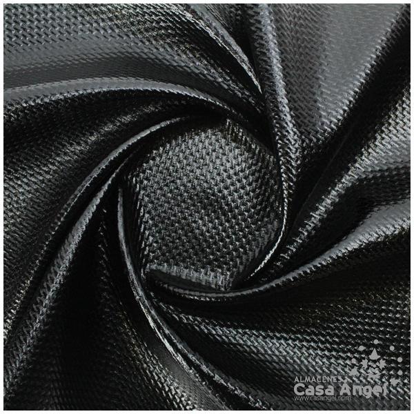 TELA PUNTO FOIL RELIEVE NEGRO BRILLANTE