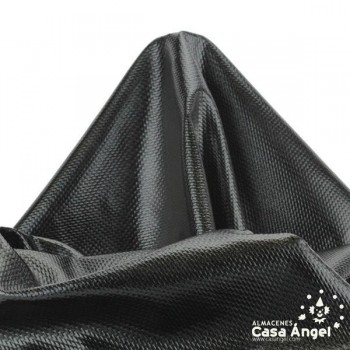 TELA PUNTO FOIL RELIEVE NEGRO BRILLANTE