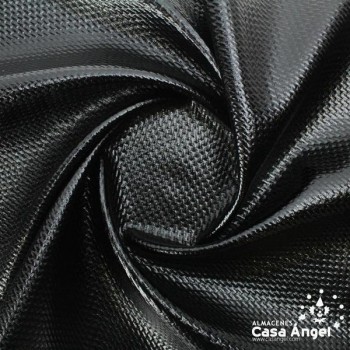 TELA PUNTO FOIL RELIEVE NEGRO BRILLANTE