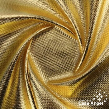TELA PUNTO FOIL RELIEVE ORO BRILLANTE