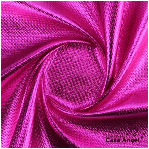 TELA PUNTO FOIL RELIEVE FUCSIA BRILLANTE