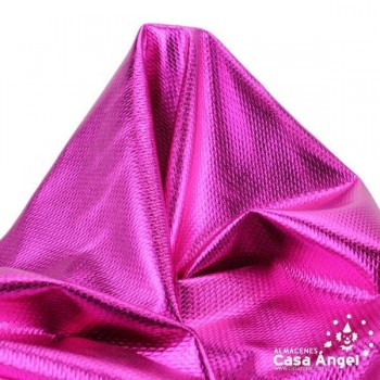 TELA PUNTO FOIL RELIEVE FUCSIA BRILLANTE
