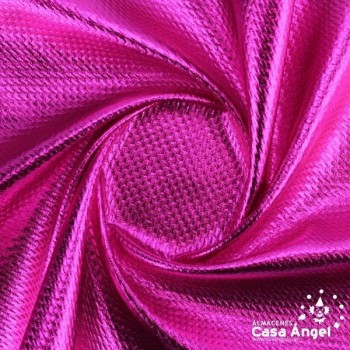 TELA PUNTO FOIL RELIEVE FUCSIA BRILLANTE