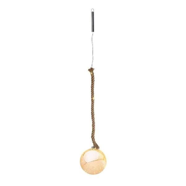 BOLA ETHAN TRANSPARENTE CON LED CÁLIDO A BATERÍA 20cm