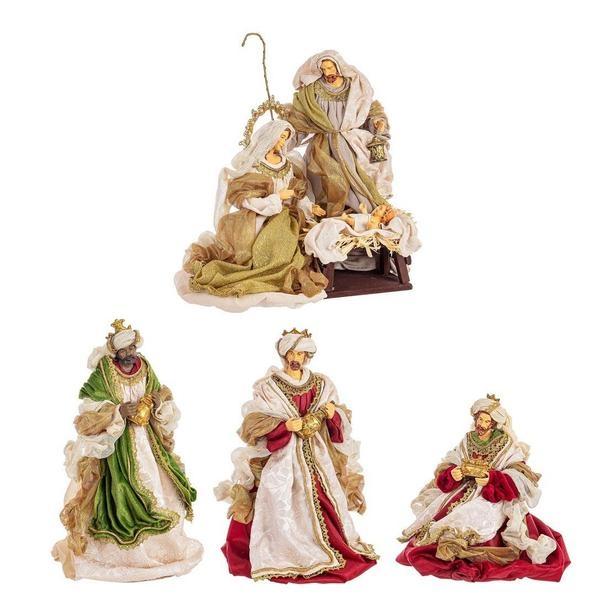 FIGURAS DE BELÉN NATIVIDAD Y REYES MAGOS 41cm