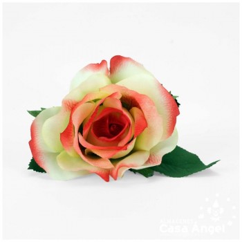 FLOR SINTÉTICA MEDIANA CON TALLE ALAMBRADO PARA FLAMENCO 12cm