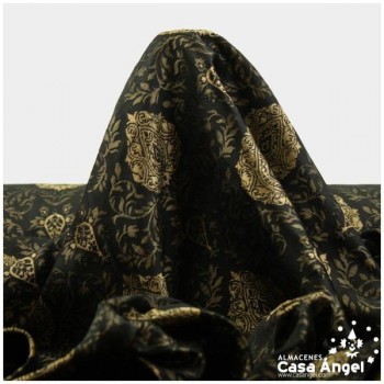 BROCADO BARROCO NEGRO SERIE PANDORA 150cm