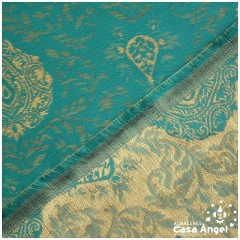 BROCADO BARROCO VERDE AGUA SERIE PANDORA 150cm