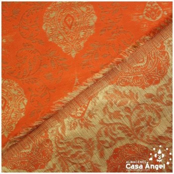 BROCADO BARROCO NARANJA SERIE PANDORA 150cm