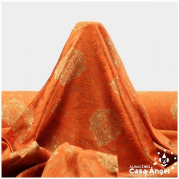BROCADO BARROCO NARANJA SERIE PANDORA 150cm