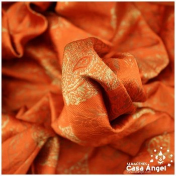 BROCADO BARROCO NARANJA SERIE PANDORA 150cm