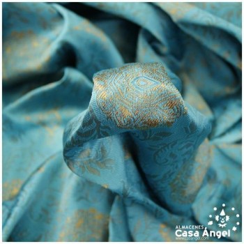 BROCADO BARROCO TURQUESA SERIE PANDORA 150cm