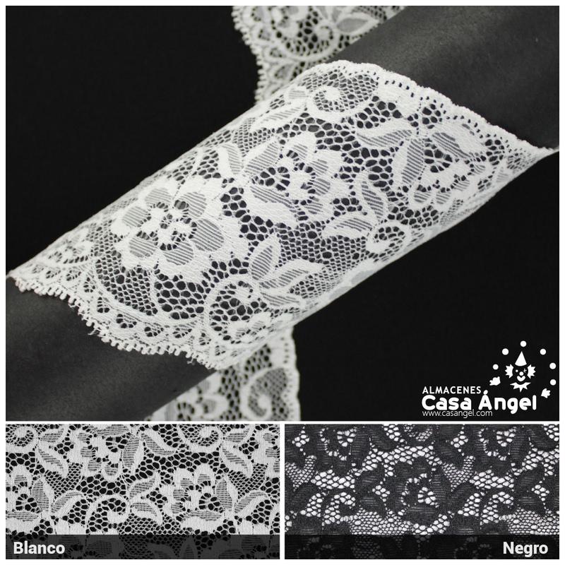 PUNTILLA BORDADO FLORAL MECÁNICO 11cm