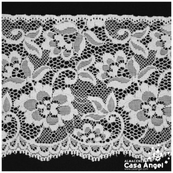 PUNTILLA BORDADO FLORAL MECÁNICO 11cm
