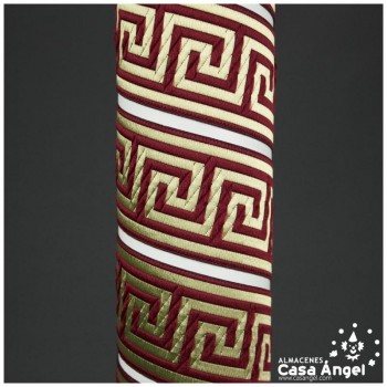 CINTA JACQUARD TAPACOSTURAS DISEÑO LLAVE GRIEGA 48mm XX