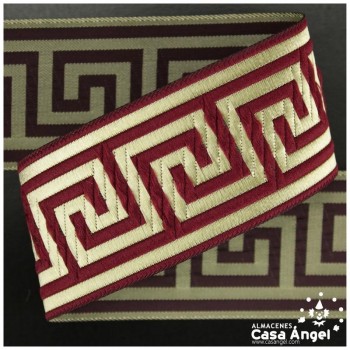CINTA JACQUARD TAPACOSTURAS DISEÑO LLAVE GRIEGA 48mm XX