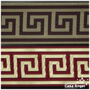 CINTA JACQUARD TAPACOSTURAS DISEÑO LLAVE GRIEGA 48mm XX