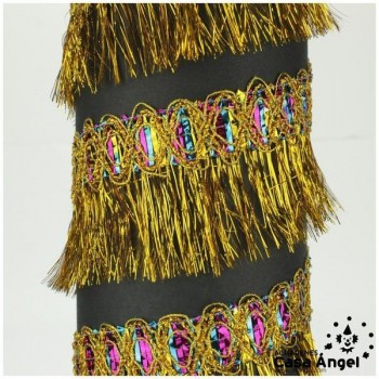FLECO LÁMINAS RIBETE ONDAS MULTICOLOR 6cm