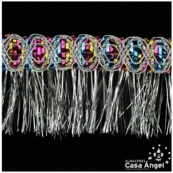FLECO LÁMINAS RIBETE ONDAS MULTICOLOR 6cm