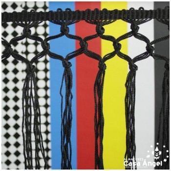 FLECO CUQUILLO NEGRO CALADO DE TRES NUDOS 17cm