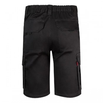 BERMUDA STRETCH NEGRA CON BOLSILLOS LATERALES VELILLA