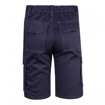 BERMUDA STRETCH AZUL MARINO CON BOLSILLOS LATERALES VELILLA